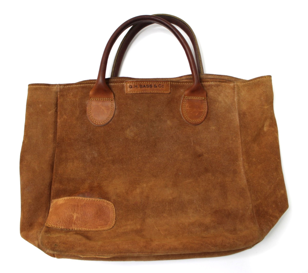 Vintage G.H Bass & Co Brown Suede Leather Tote Bag